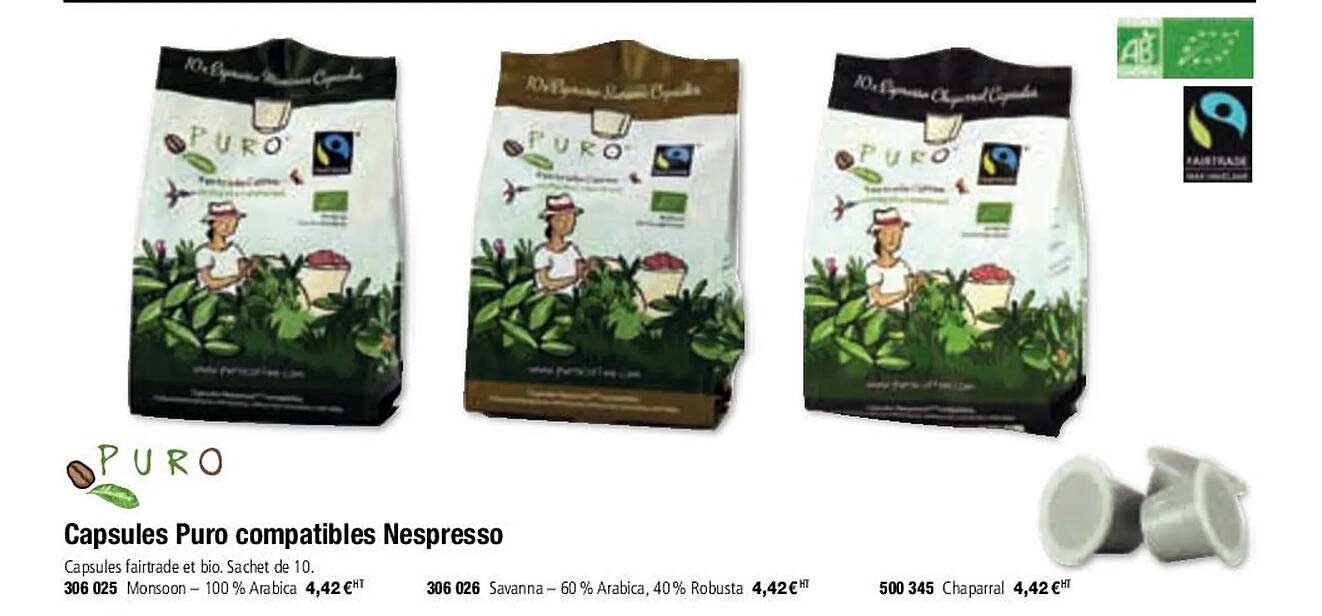 Capsules Puro Compatibles Nespresso