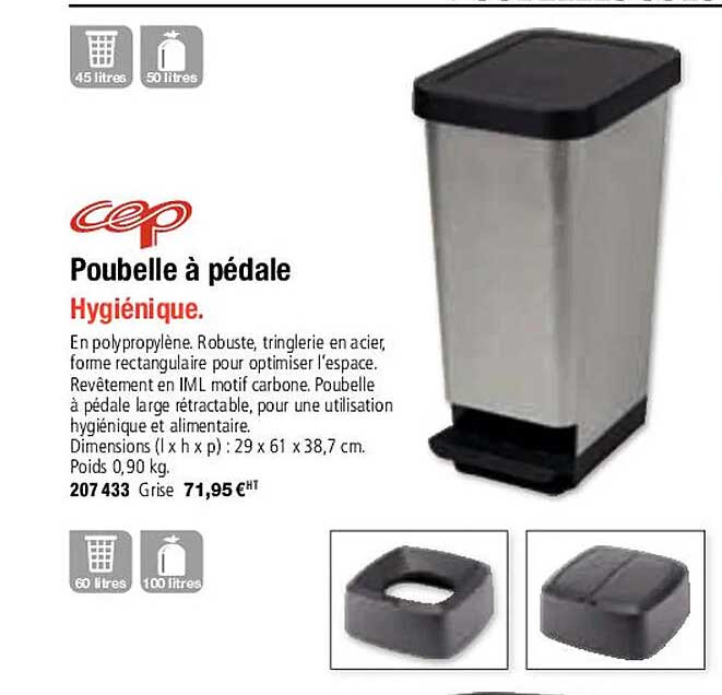 Cep Poubelle à Pédale