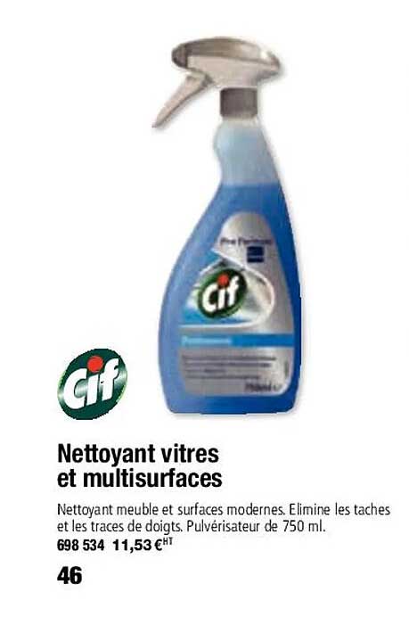 cif nettoyant vitres et multisurfaces