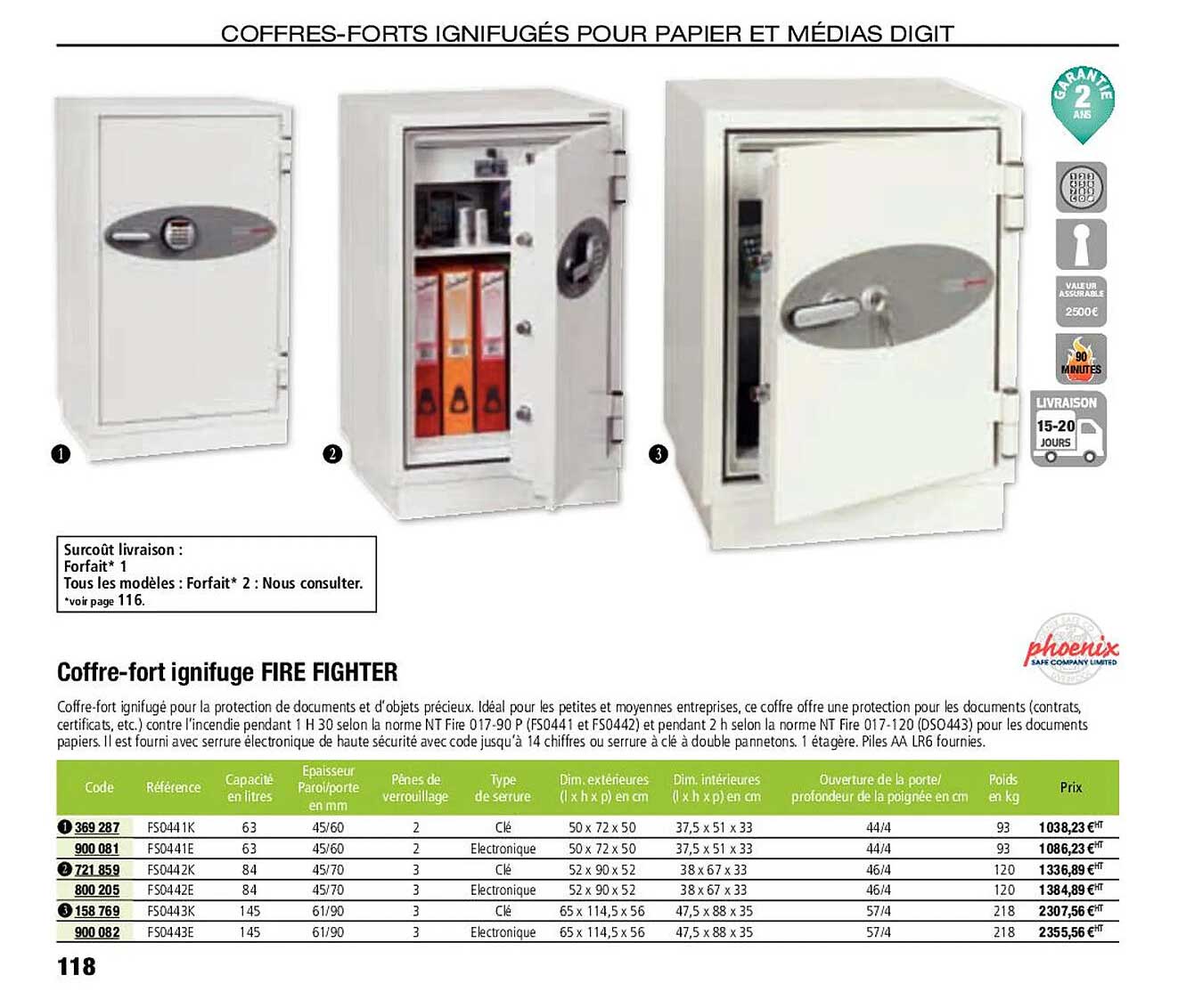 coffre-fort ignifuge fire fighter phoenix