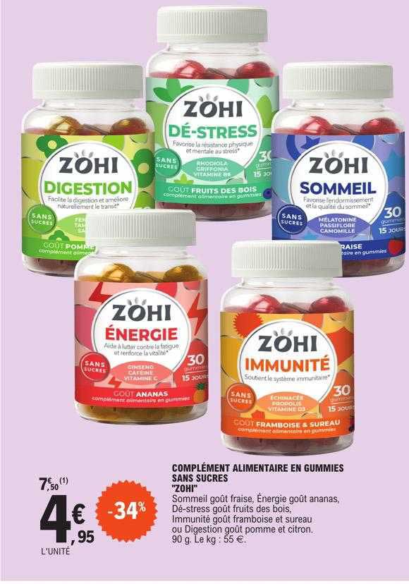 complément alimentaire en gummies sans sucres zohi