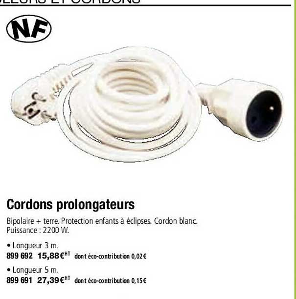 cordons prolongateurs