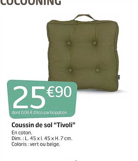 coussin de sol "tivoli"