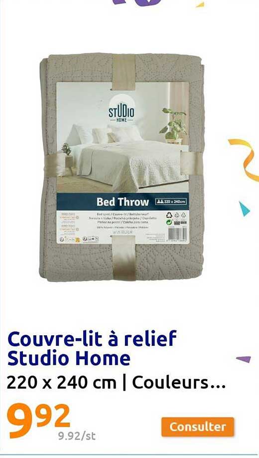 couvre-lit à relief studio home