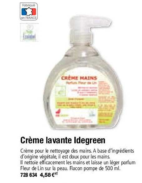 crème lavante idegreen
