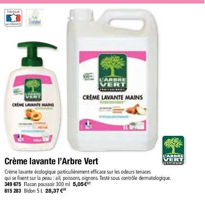 crème lavante l'arbre vert