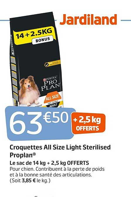 croquettes all size light sterilised proplan