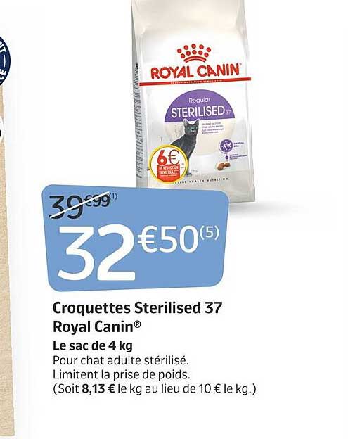 croquettes sterilised 37 royal canin