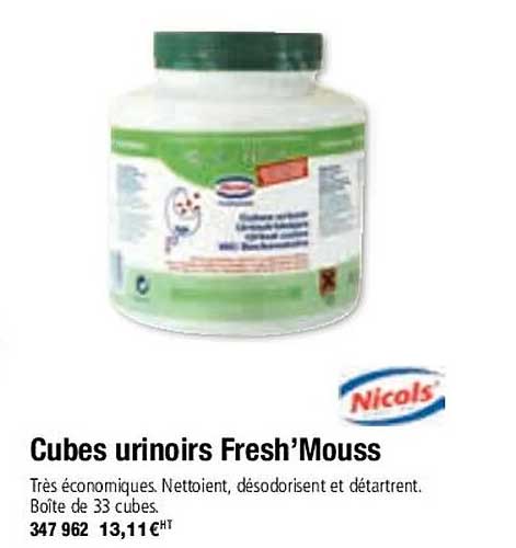 cubes urinoirs fresh'mouss nicols