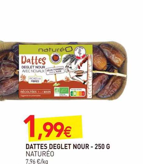dattes deglet nour naturéo - 250 g
