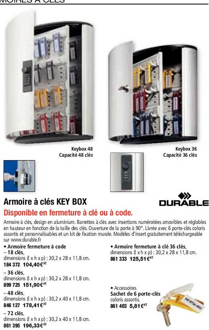 durable armoire à clés key box