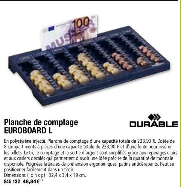 durable plance de comptage euroboard l