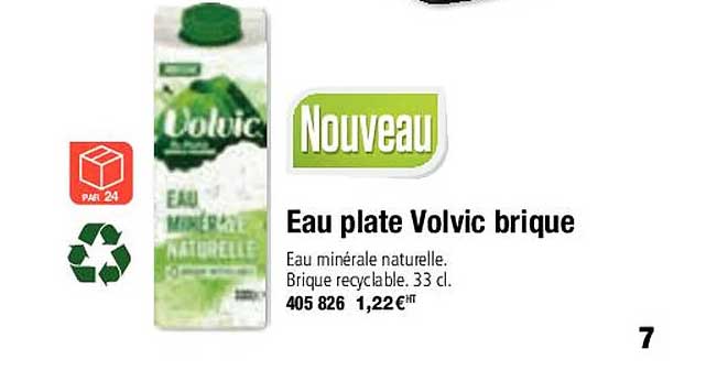 Eau Plate Volvic Brique