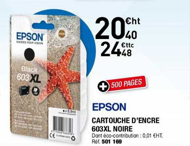 epson cartouche d'encre 603xl noire
