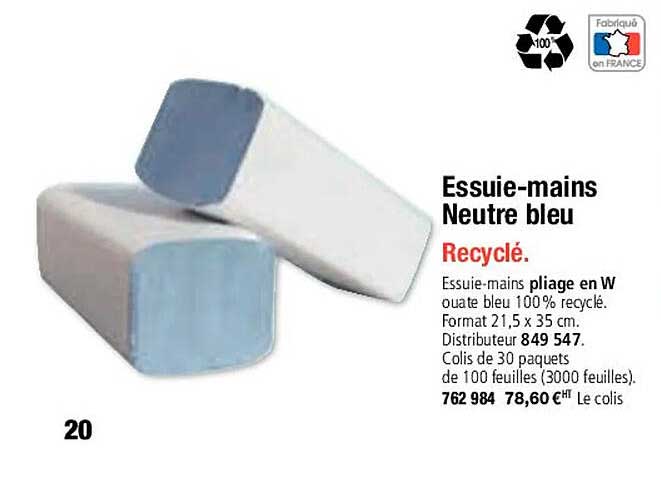 essuie-mains neutre bleu