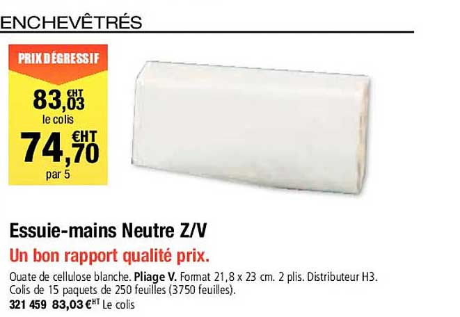 essuie-mains neutre z-v