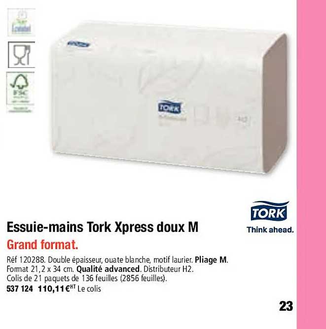 essuie-mains tork xpress doux M
