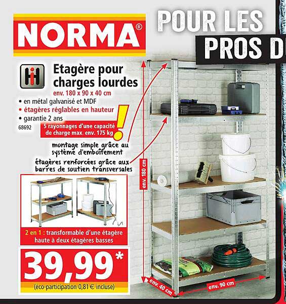 étagère pour charges lourdes