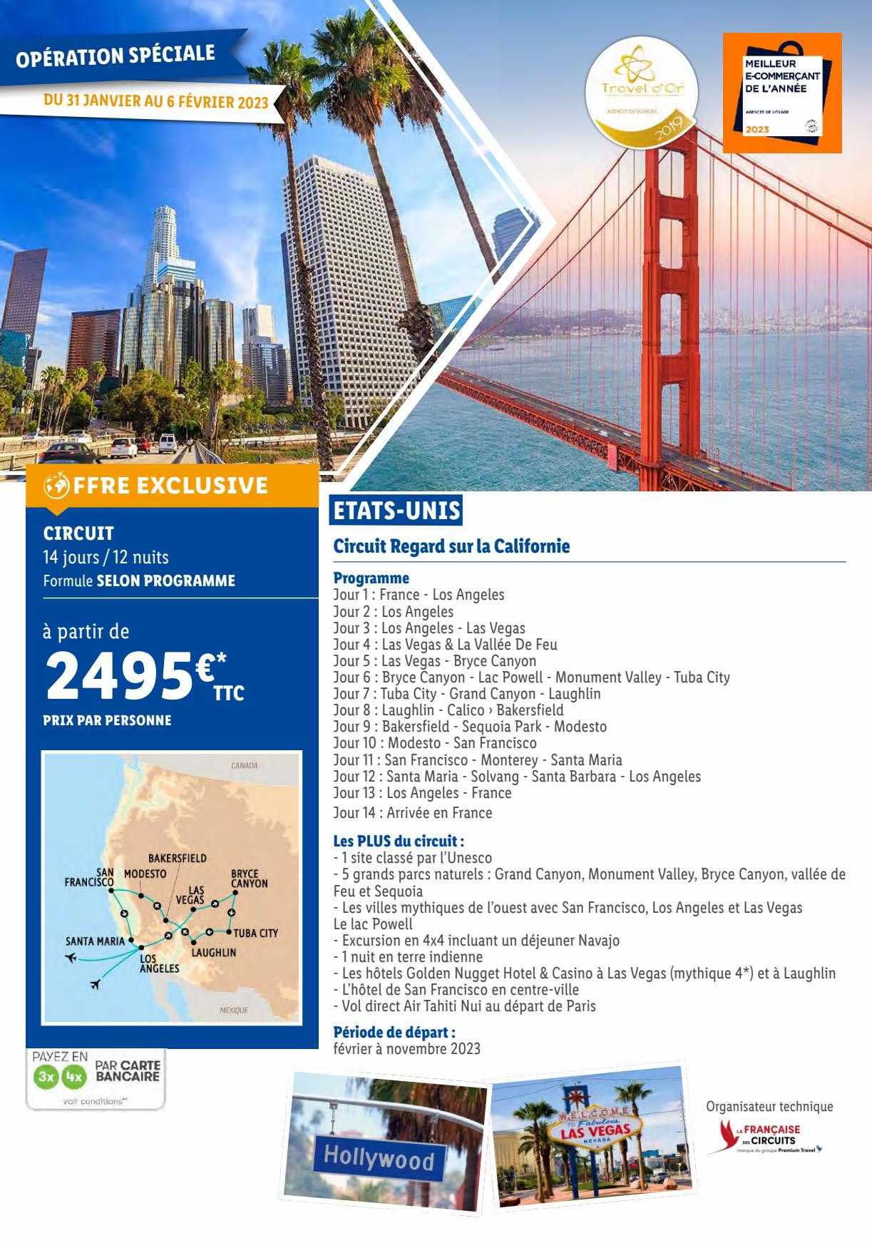 états-unis circuits regard sur la californie