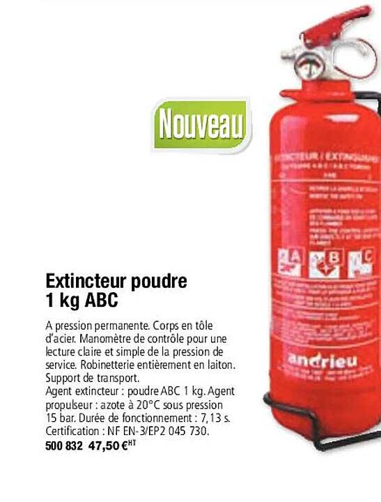 Extincteur Poudre Abc