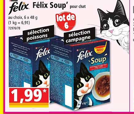 félix soup' pour chat felix
