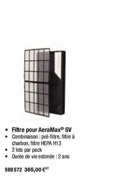 filtre pour aeramax sv