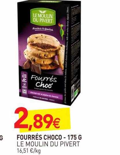 fourrés choco le moulin du pivert - 175 g