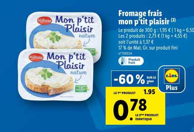 fromage frais mon p'tit plaisir