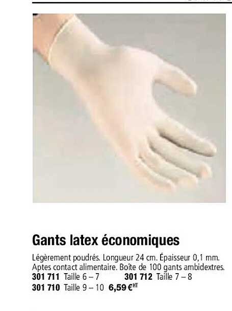 gants latex économiques