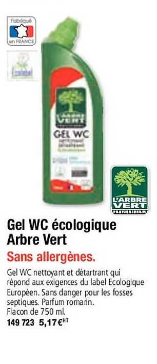 Gel Wc écologique Arbre Vert