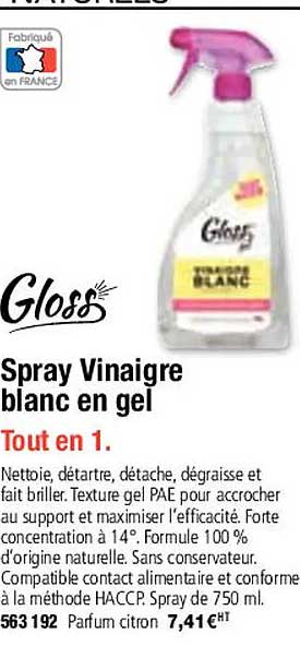 Gloss Spray Vinaigre Blanc En Gel
