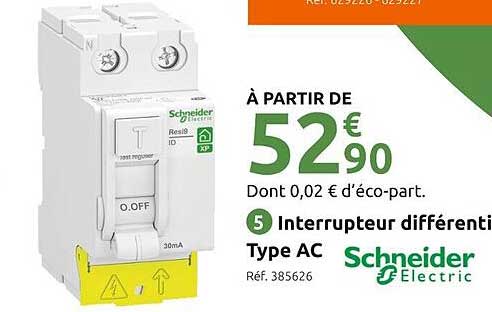 interrupteur différent type ac schneider electric