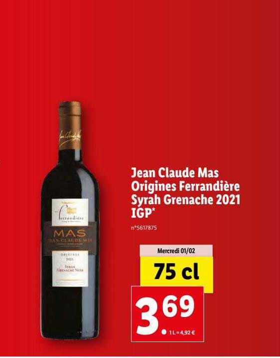 jean claude mas origines ferrandière syrah grenache 2021 igp