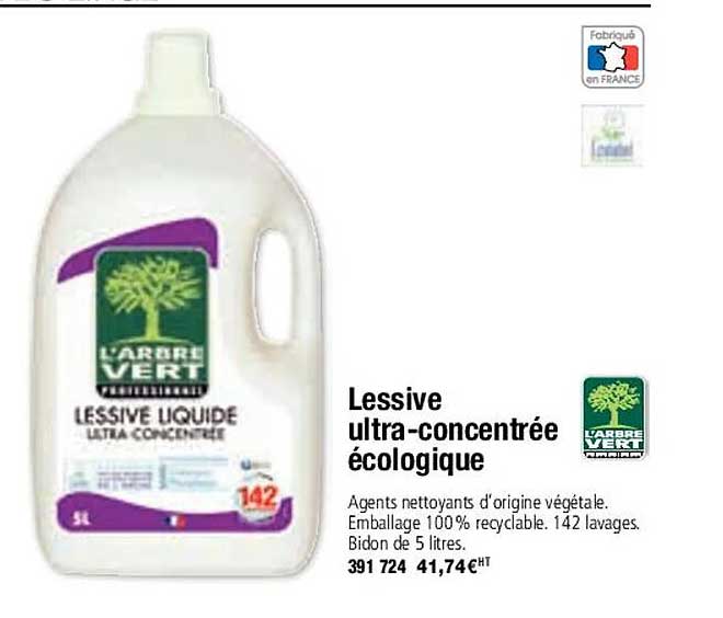 Lessive Ultra-concentrée écologique L'arbre Vert