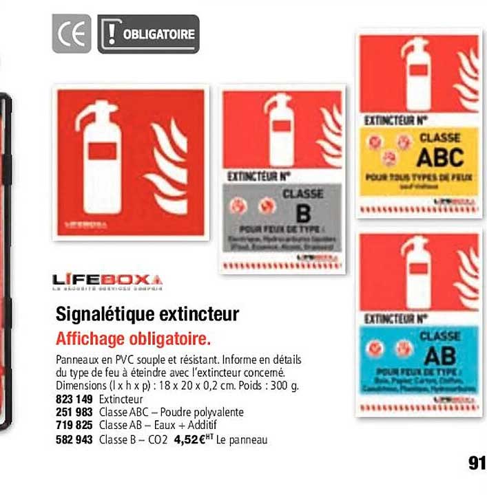 lifebox signalétique extincteur