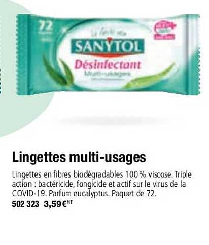 Lingettes Multi-usages Sanytol