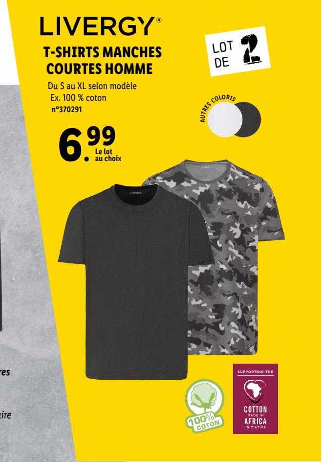 livegy t-shirts manches courtes homme