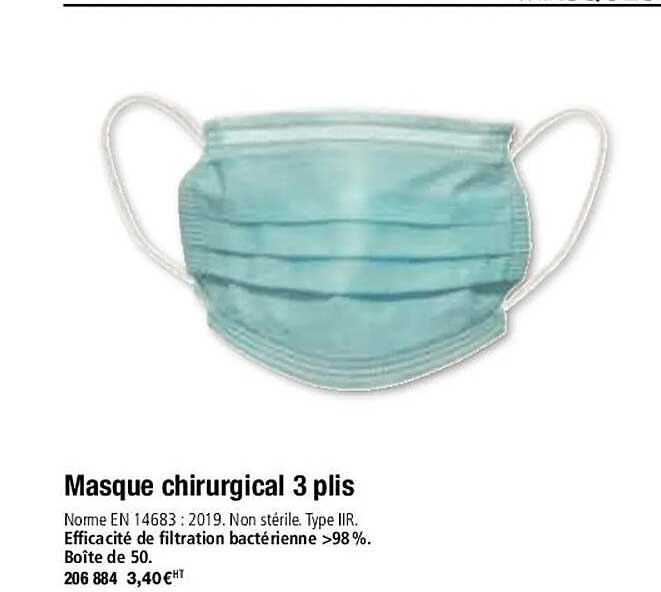 masque chirurgical 3 plis