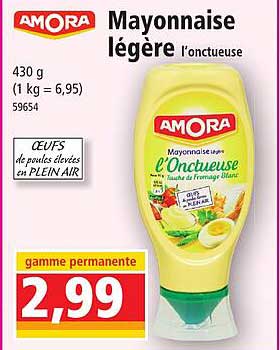 mayonnaise légère l'onctueuse amora