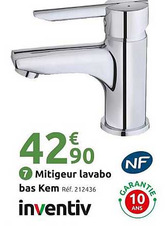 mitigeur lavabo bas kem inventiv