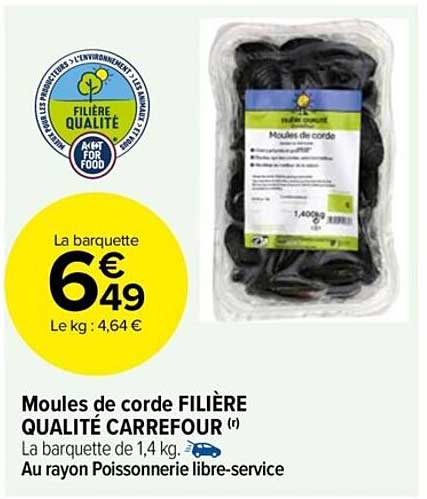 Moules De Corde Filière Qualité Carrefour