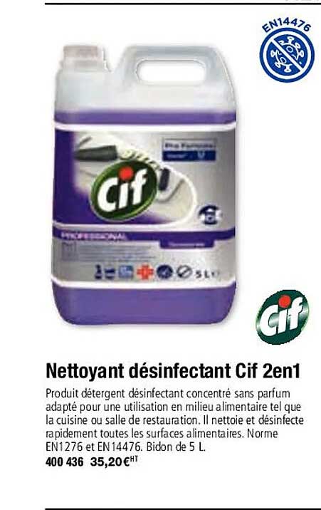 nettoyant désinfectant cif 2en1