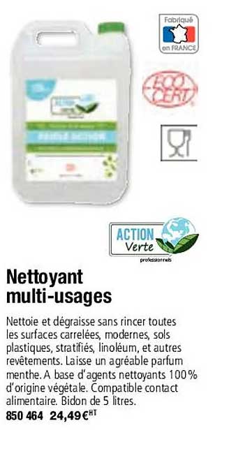 nettoyant multi-usages action verte