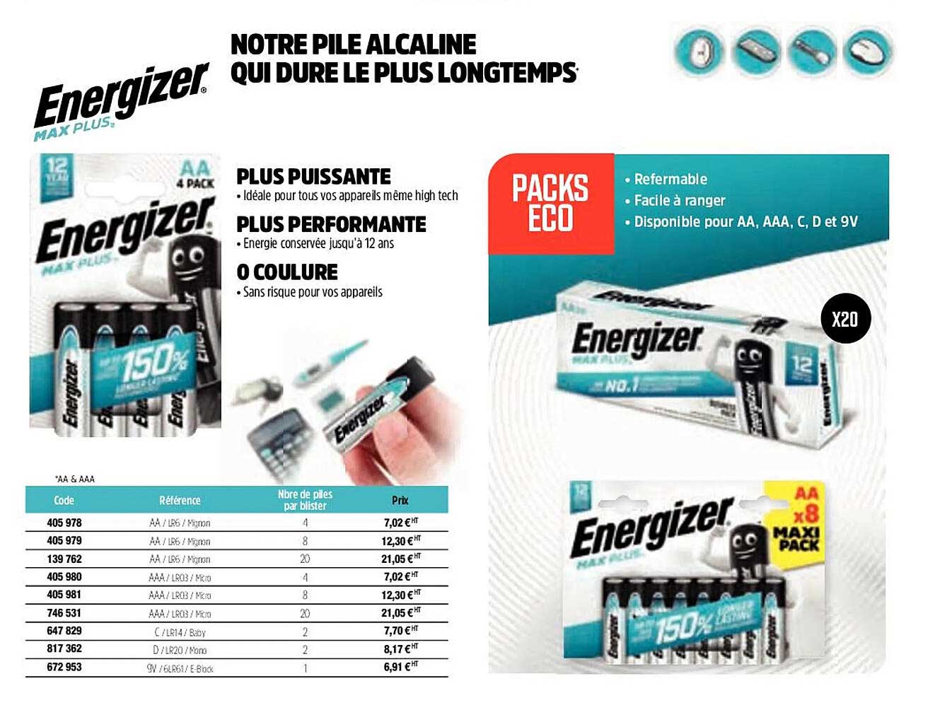 notre pile alcaline qui dure le plus longtemps energizer