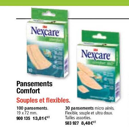Pansements Comfort Nexcare