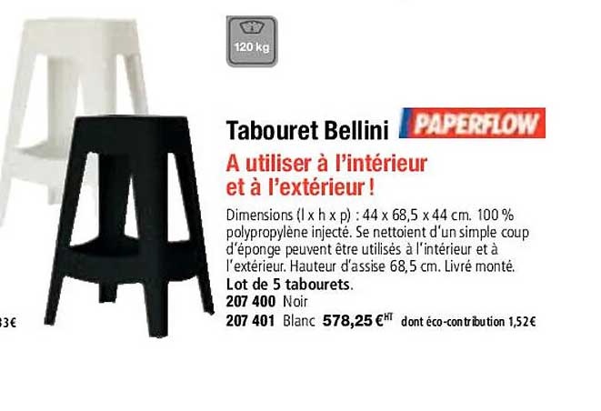 paperflow tabouret bellini