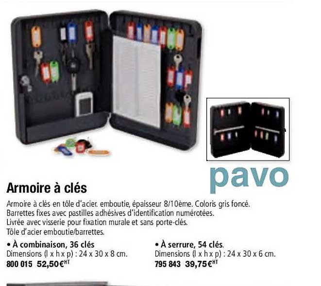 pavo armoire à clés