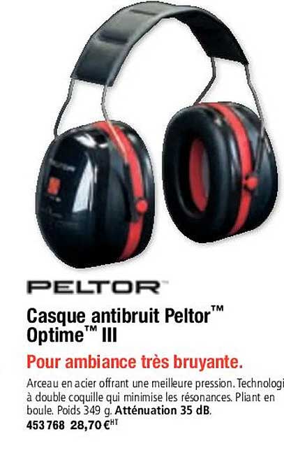 peltor casque antibruit peltor optime III