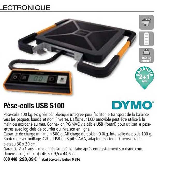 pèse-colis usb s100 dymo