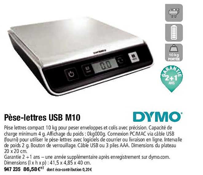 pèse-lettres usb m10 dymo